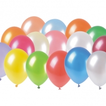 Metalické balóny 28cm 100ks mix barev